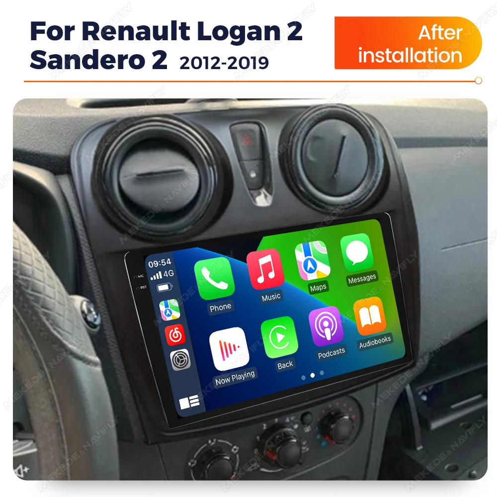 MEKEDE M7 2000*1200 2K Android 14 Autoradio Multimedia-Videoplayer für Renault Logan 2 Sandero 2 2012-2019 2Din GPS-Navigation