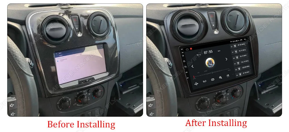 MEKEDE M7 2000*1200 2K Android 14 Autoradio Multimedia-Videoplayer für Renault Logan 2 Sandero 2 2012-2019 2Din GPS-Navigation
