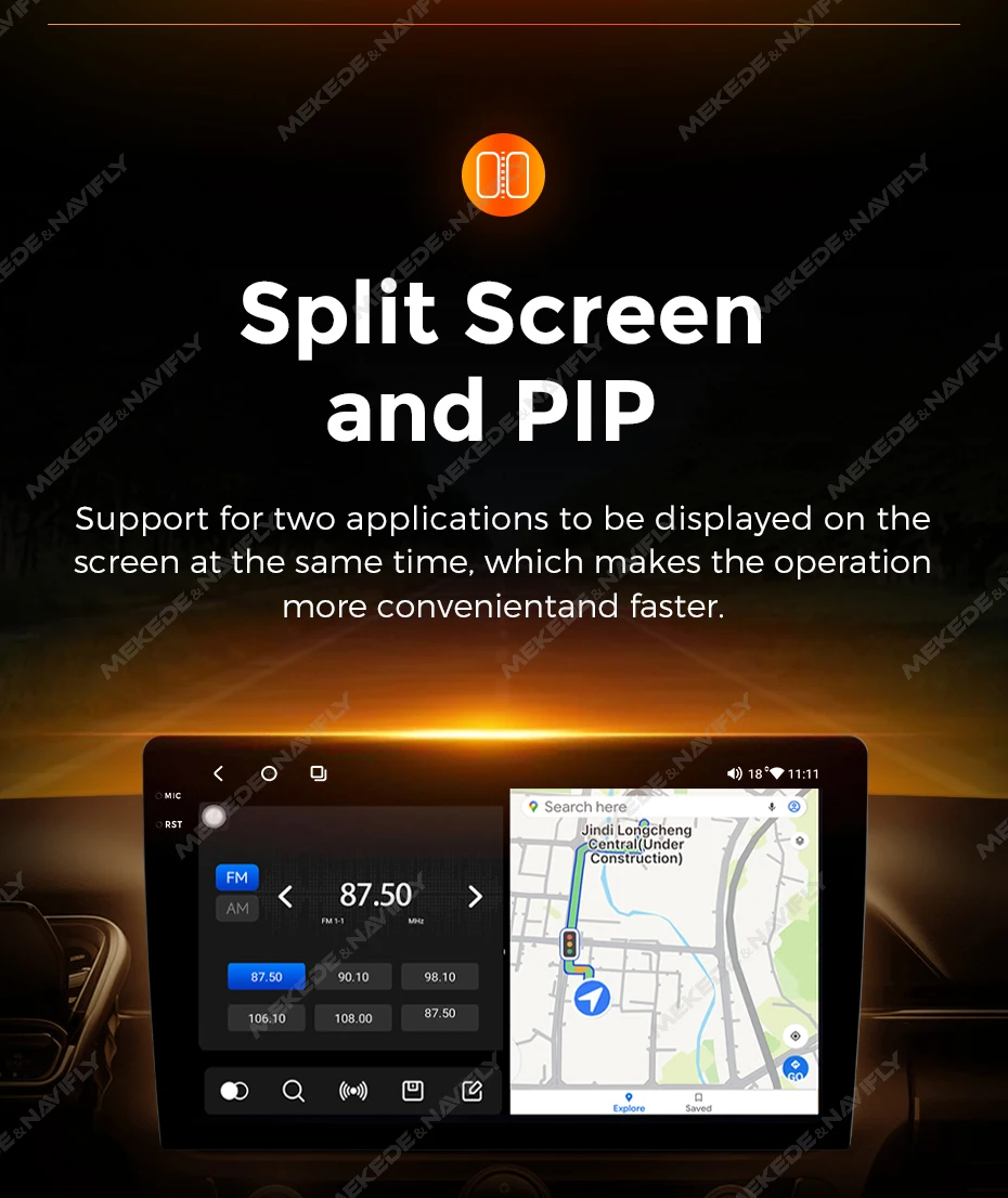 MEKEDE Android 14 CarPlay Auto-Navigationssystem GPS-Radio für Seat Ibiza 2009-2013 Video-Player Stereo Autoradio Intelligentes System 4G