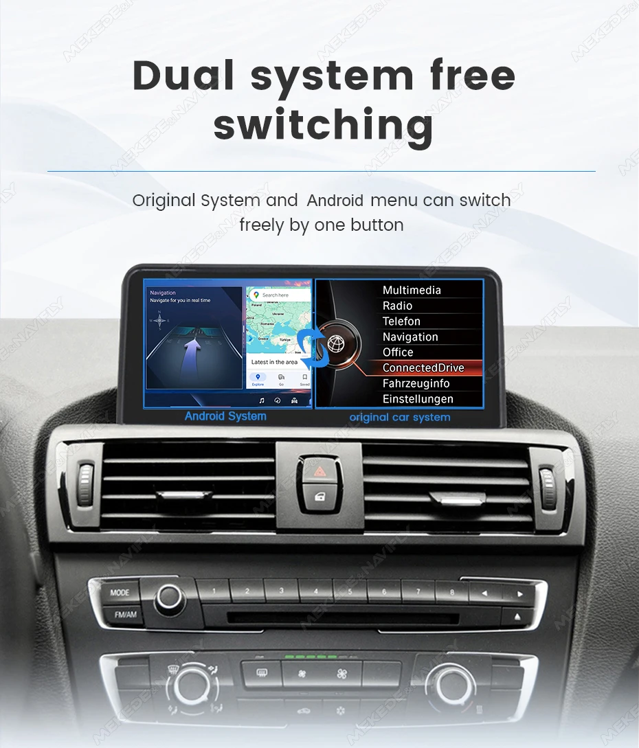 MEKEDE 128GB Snapdragon 680 Wireless Carplay Auto für BMW X1 F48 X2 F49 2016-2017 NBT/EVO Autoradio GPS-Navigation Dual BT DSP