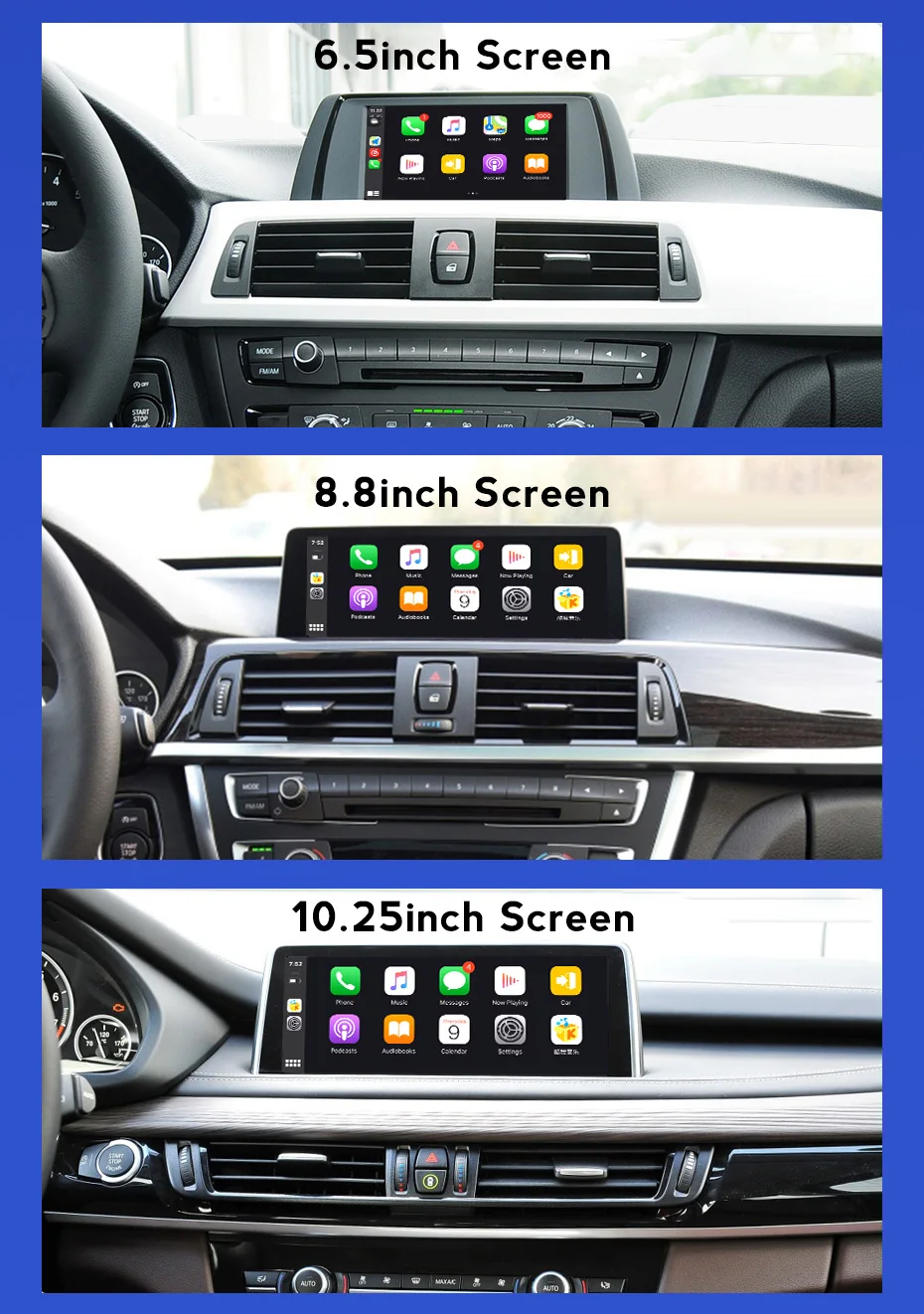 MEKEDE Drahtlose CarPlay Android Auto GPS Für BMW 1 2 3 4 5 6 7 Serie X1 X3 X4 X5 X6 F56 F15 F25 F26 F48 NBT EVO CIC CCC System