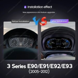 Alternative view of 12,3 "1920*720 Blu-ray LCD Dashboard Für BMW 3er E90 E91 E92 E93 2005-2012 Unterstützung Fahrzeug Informationen Display Tachometer
