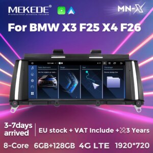 8,8 Zoll Android 14 Wireless Carplay Autoradio für BMW X3 F25 X4 F26 CIC NBT Navigation GPS 4G DSP All-in-One