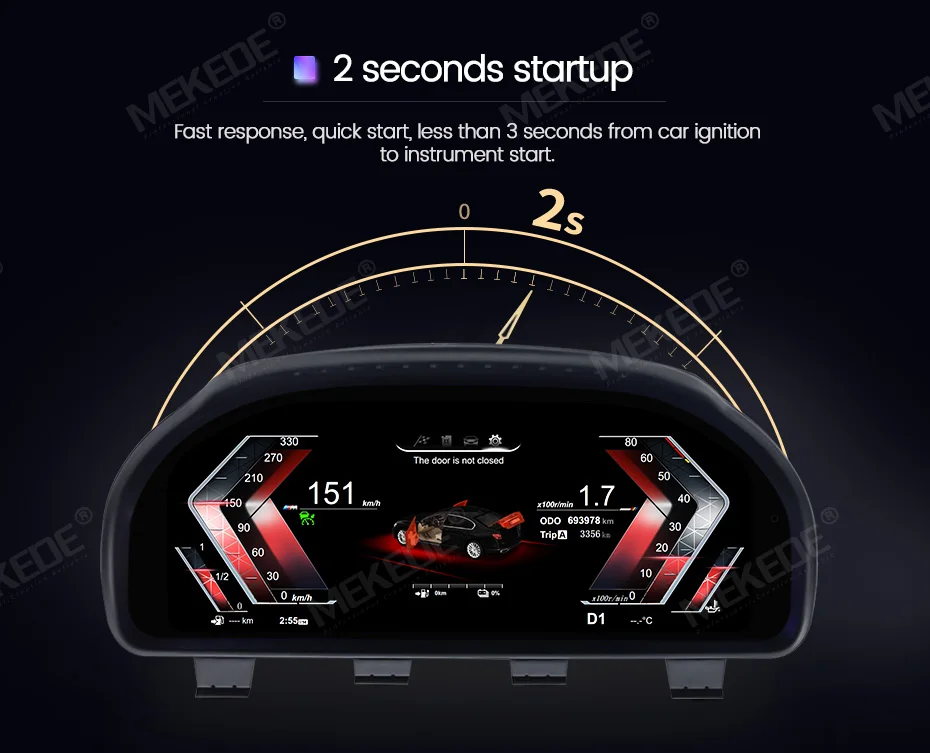 11-Zoll-Blaulichtbildschirm 1920 * 720 LCD-Dashboard-Panel für BMW 1er E81 E82 E87 E88 2006 -2015 Digital Cluster Tachometer