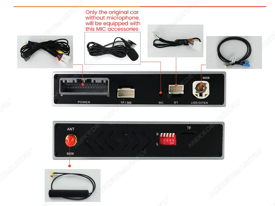 MEKEDE Drahtlose Carplay BOX Für Land Rover Jaguar Range Rover Evoque Discovery GPS Spiegel Link Sir Sprachsteuerung Android Auto