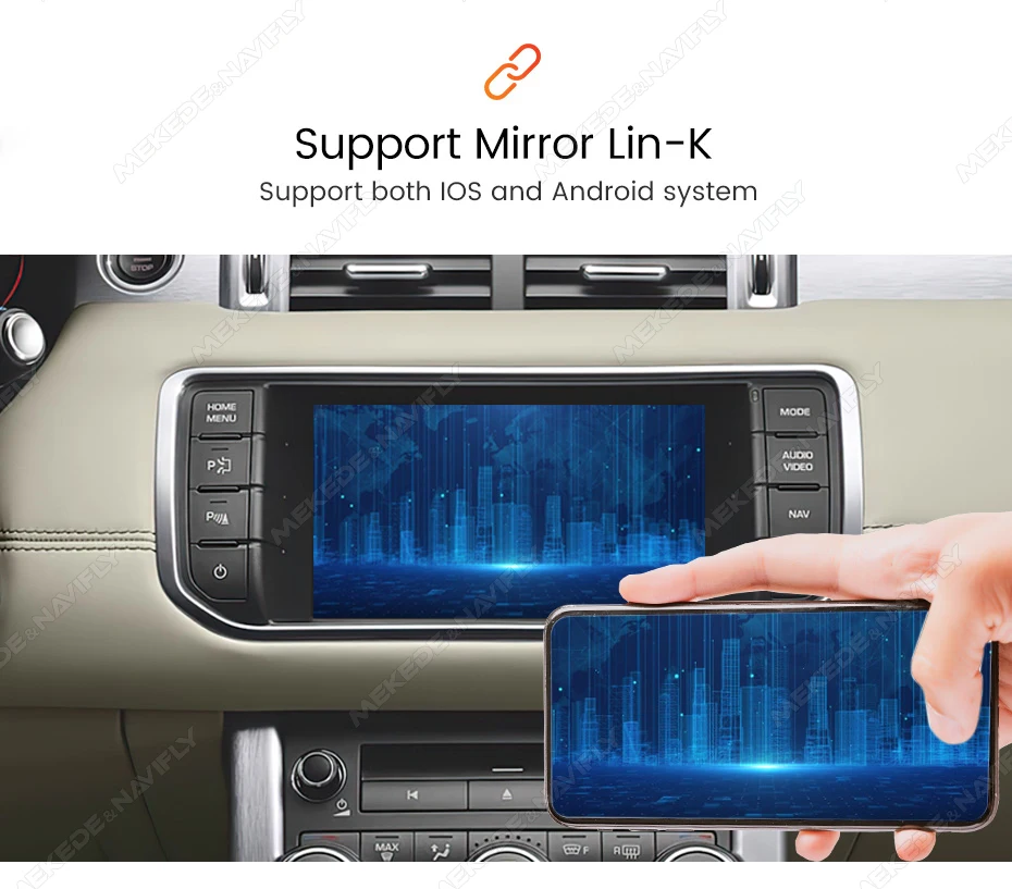 MEKEDE Drahtlose Carplay BOX Für Land Rover Jaguar Range Rover Evoque Discovery GPS Spiegel Link Sir Sprachsteuerung Android Auto