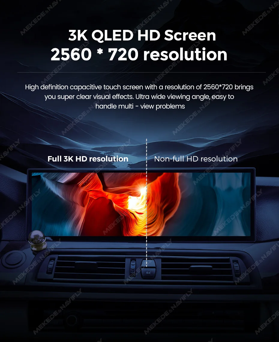 MEKEDE Drahtlose CarPlay Android 14 3K Touchscreen Für BMW 1 Serie F20 F21 F22 F23 2016-2023 NBT EVO System WiFi GPS 4G BT Navi