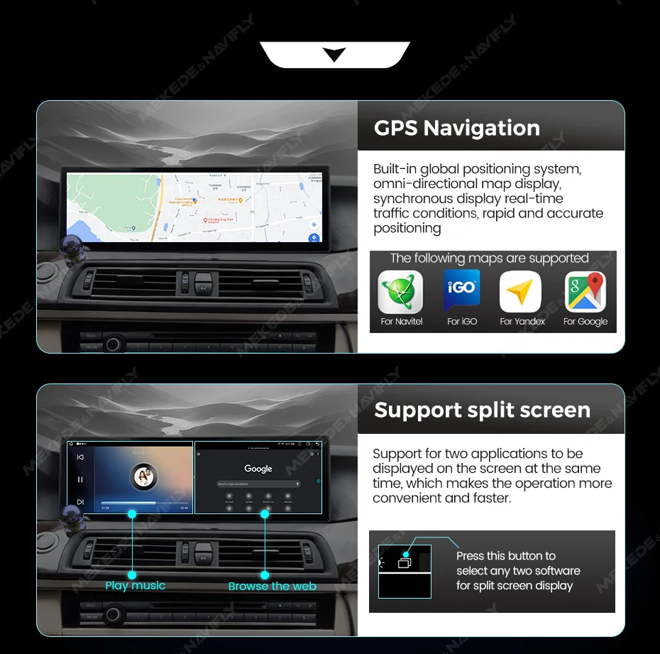 MEKEDE Drahtlose CarPlay Android 14 3K Touchscreen Für BMW 1 Serie F20 F21 F22 F23 2016-2023 NBT EVO System WiFi GPS 4G BT Navi