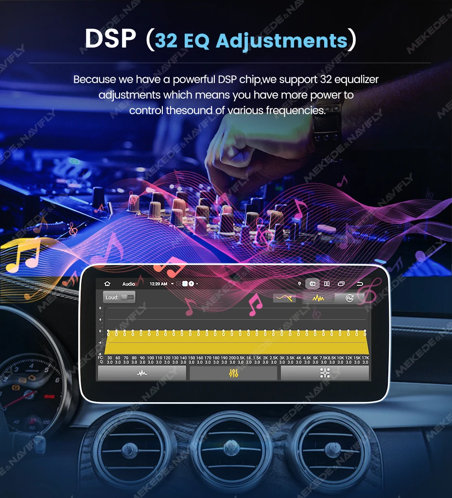 Navifly android 14 auto gps navi bildschirm für mercedes benz c klasse w204 s204 2008 - 2010 gps multimedia wireless carpaly auto wifi