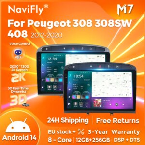 Android14 Autoradio für Peugeot 308 308SW 408 2012-2020 Carplay + AUTO WIFI 4G
