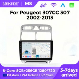 Android14 Autoradio für Peugeot 307 307CC 307SW 2002-2013 Carplay Auto Multimedia Videoplayer 4G DSP GPS