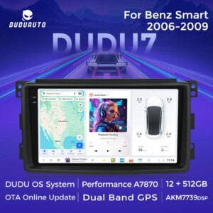 Android14 Autoradio Für Mercedes-Benz Smart Fortwo 451 2005-2010 Android 14 GPS Stereo 4G DSP