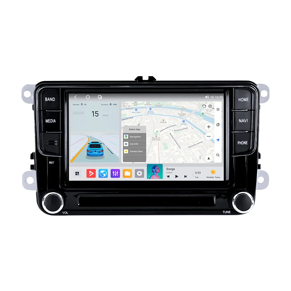 MEKEDE 7 Zoll Android 14 Autoradio Für Volkswagen Seat Skoda Passat Golf Polo Multimedia Player GPS Carplay 4G RDS Stereo Player