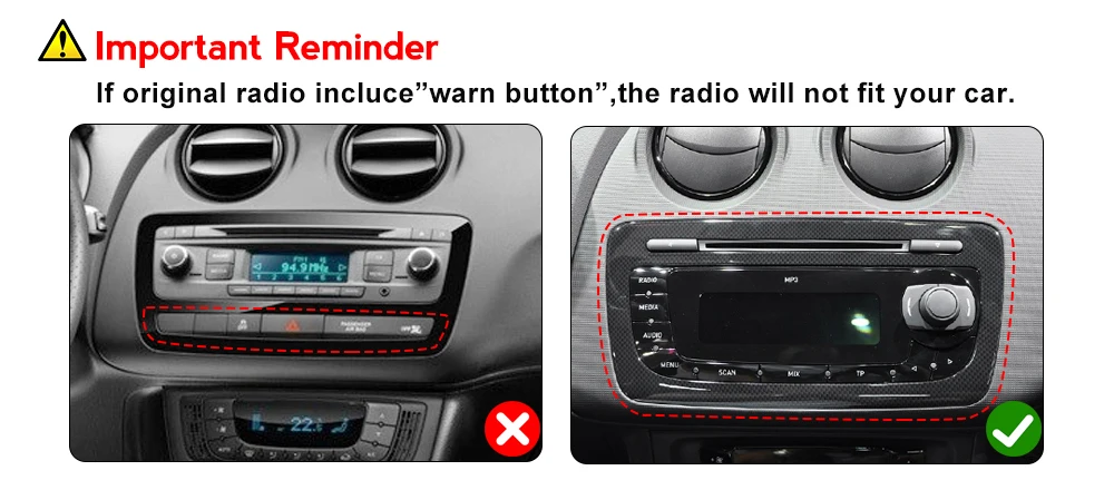 DUDUAUTO Android 13 Auto Radio Für Seat Ibiza MK4 6J 2008-2015 Multimedia Player CarPlay Android Auto WIFI DSP RDS GPS Navi Audio