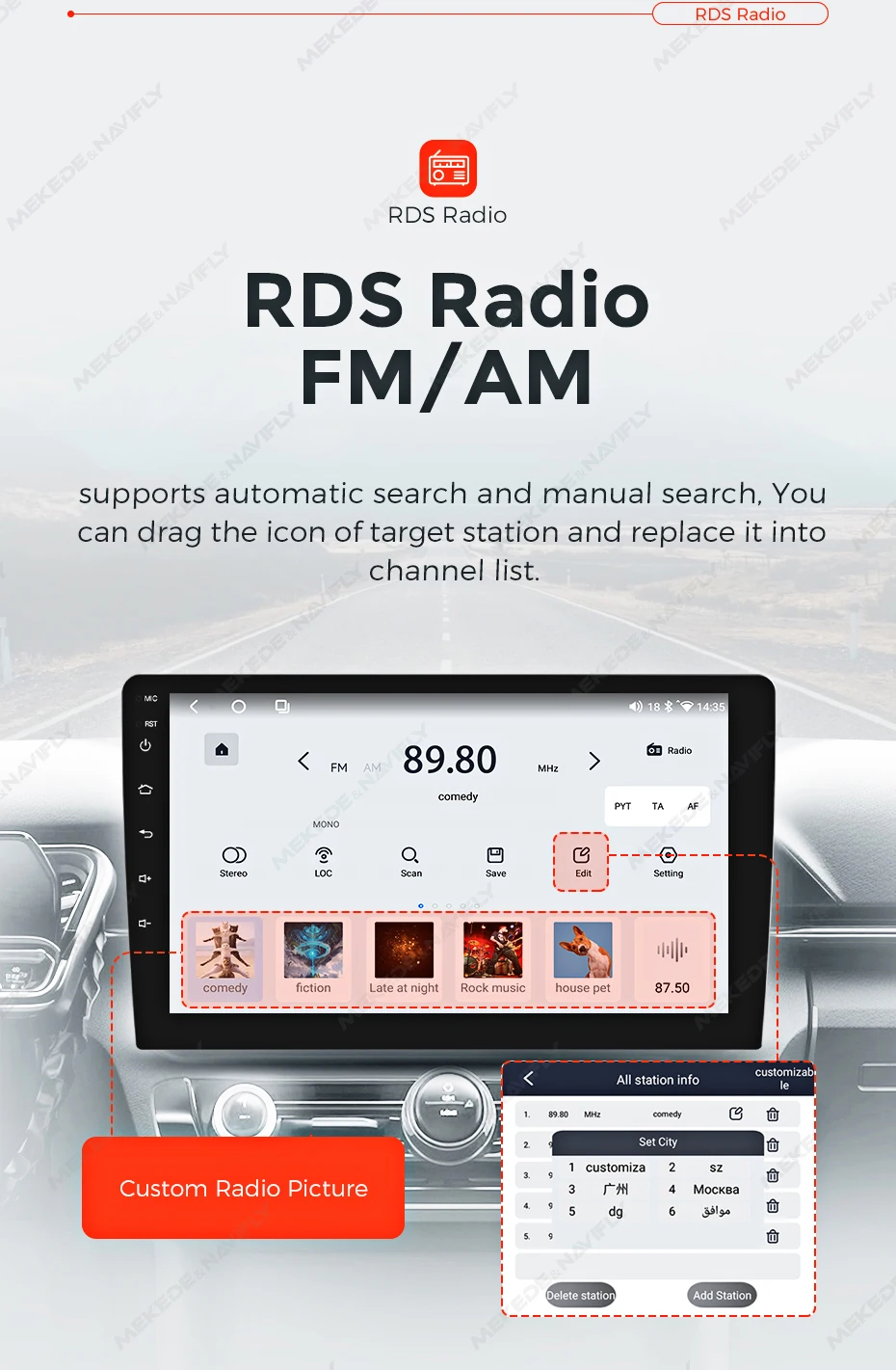 MEKEDE 8-Kern UIS7862 Autoradio für Seat Altea XL Toledo 3 2004-2015 GPS-Navigation Kabelloses Carplay Android Auto BT 4G RDS DSP