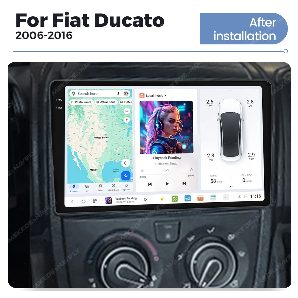 MEKEDE DUDU 7 CarPlay Auto Auto Radio Für Fiat Ducato 3 Citroen Jumper 2 Peugeot Boxer 2 2006-2015 2din Android 13 Auto Multimedia