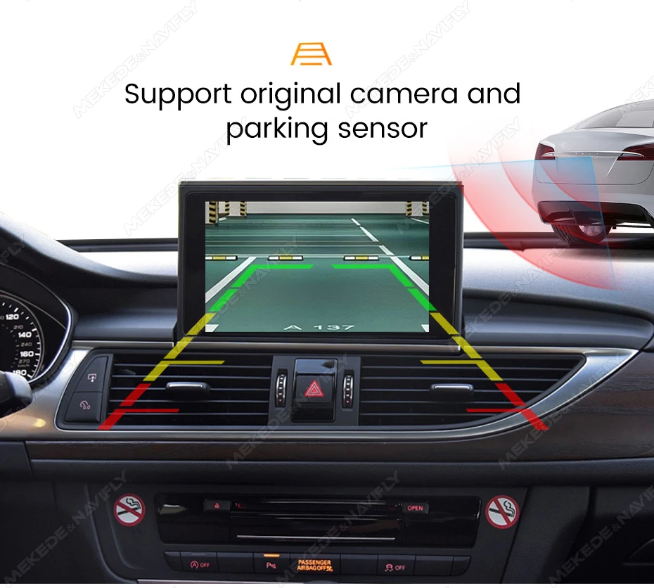 MEKEDE Drahtlose Carplay Android Auto Decoder Box Für Audi A6 A7 2012-2016 RMC System Unterstützung Spiegel Lin-k Navigation Video Spielen