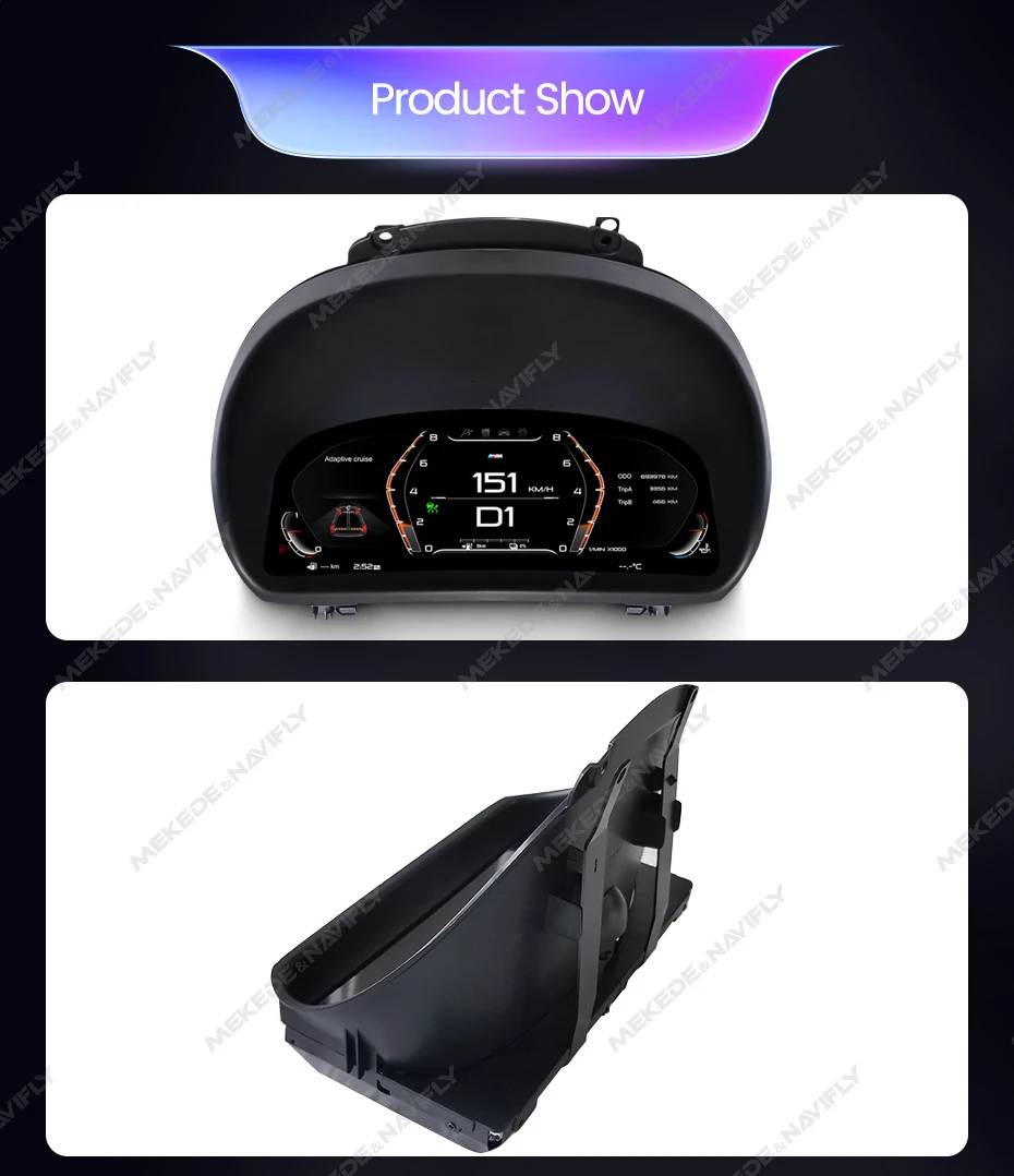 MEKEDE Auto LCD Dashboard Panel Für BMW X1 E84 2009-2015 Auto Digitale Instrument Display Tachometer Kraftstoff Gauge Kilometerstand display