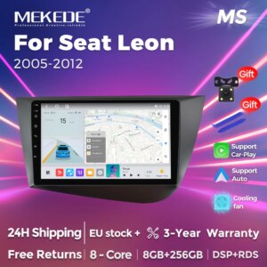 Android 14 Autoradio Für Seat Leon MK2 2005-2012 Drahtlose Carplay Auto Multimedia Video Player GPS 4G DSP WIF BT