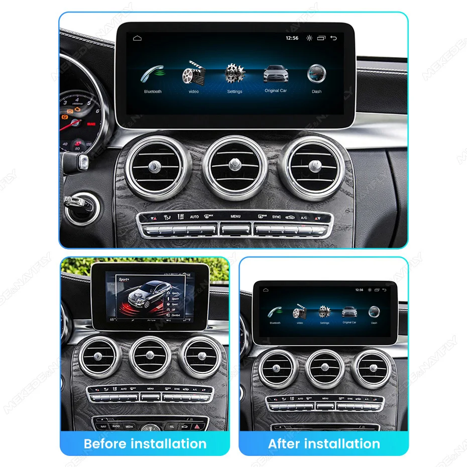 MEKEDE 12,5 Zoll Android 14 Auto-Navigationssystem Autoradio für Mercedes-Benz C-Klasse W205 GLC X253 V-Klasse W446 CarPlay 4G DSP