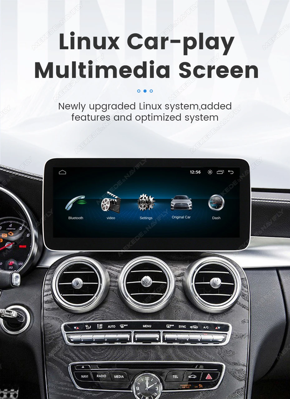 MEKEDE 12,5 Zoll Android 14 Auto-Navigationssystem Autoradio für Mercedes-Benz C-Klasse W205 GLC X253 V-Klasse W446 CarPlay 4G DSP