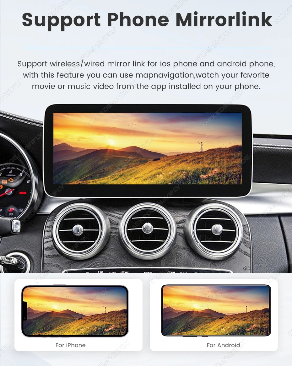 MEKEDE 12,5 Zoll Android 14 Auto-Navigationssystem Autoradio für Mercedes-Benz C-Klasse W205 GLC X253 V-Klasse W446 CarPlay 4G DSP