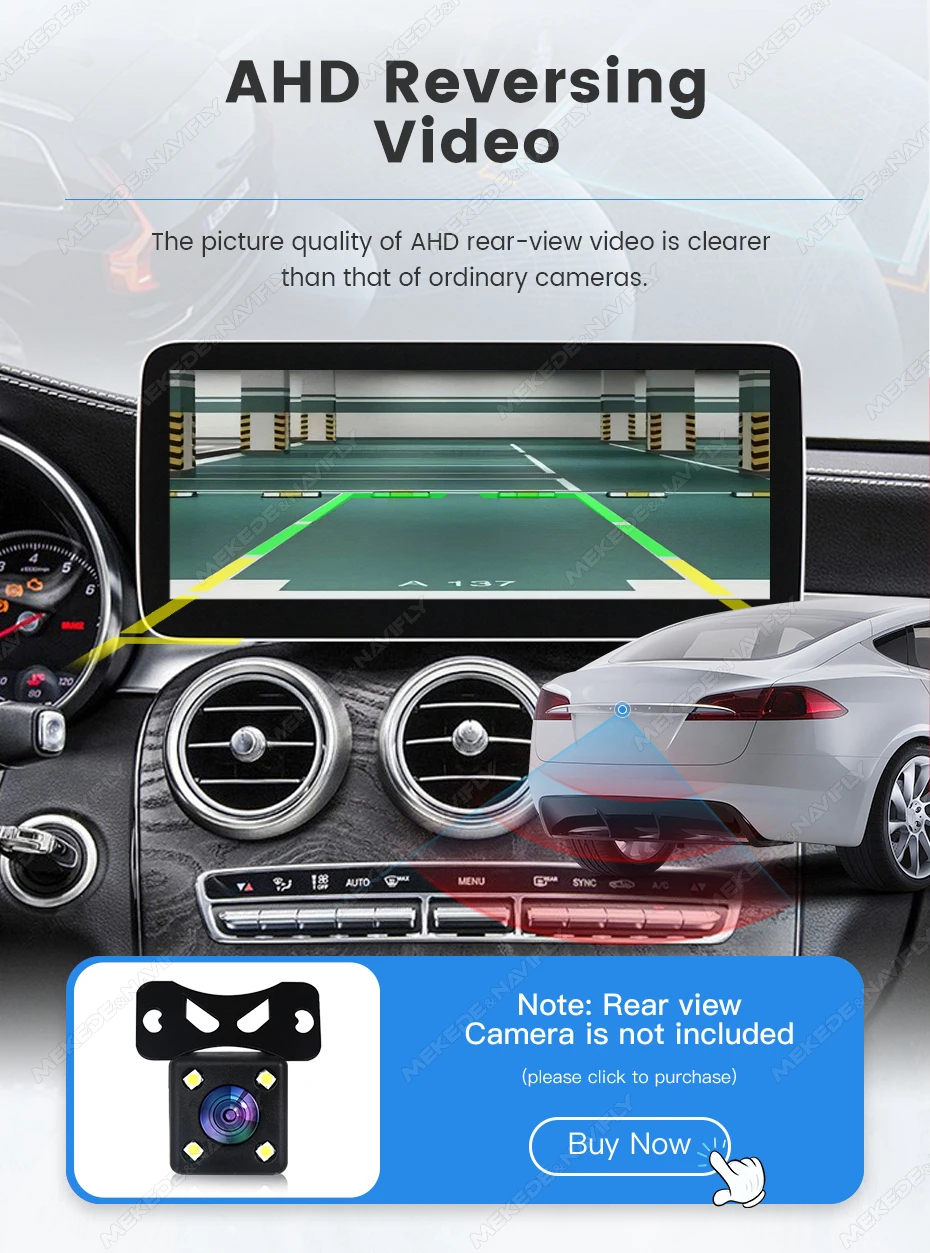 MEKEDE 12,5 Zoll Android 14 Auto-Navigationssystem Autoradio für Mercedes-Benz C-Klasse W205 GLC X253 V-Klasse W446 CarPlay 4G DSP