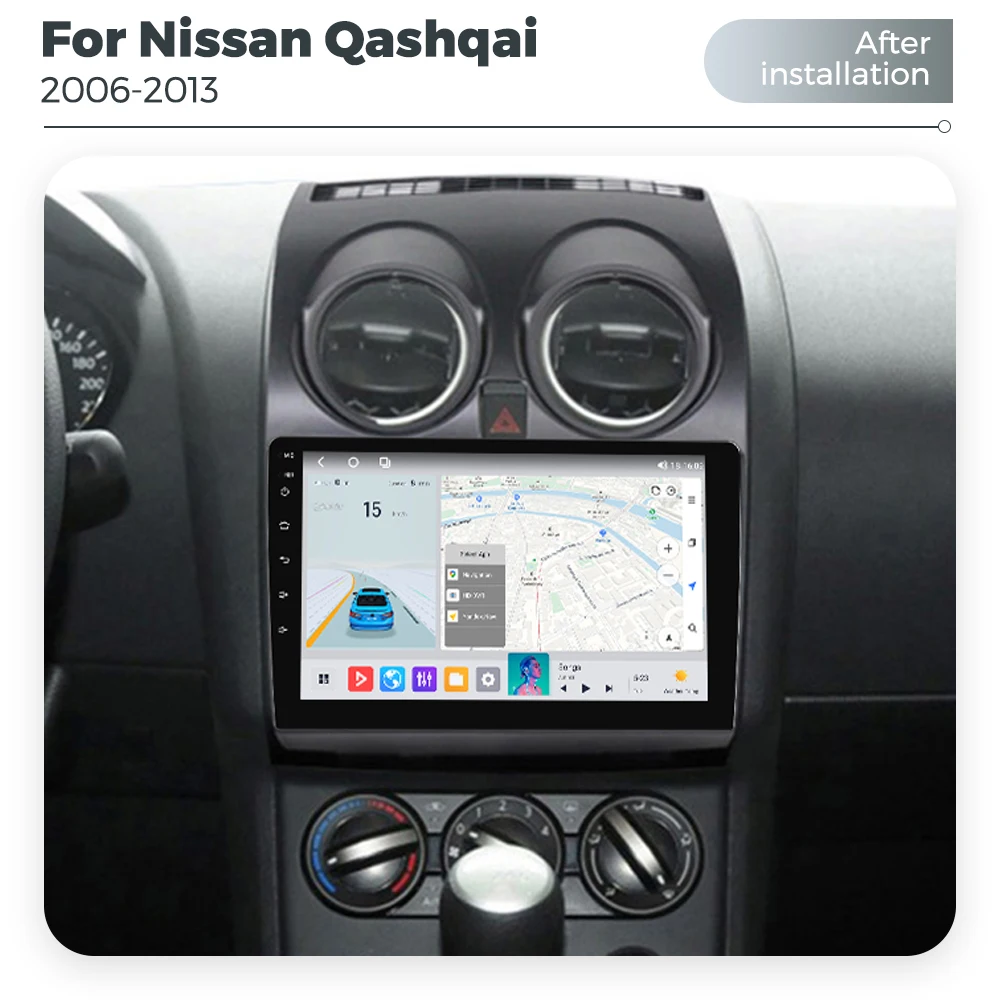 MEKEDE 8 Core 256GB Wireless CarPlay Auto Für Nissan Qashqai 2006-2013 Autoradio Multimedia Player GPS Navigation RDS DSP 4G BT