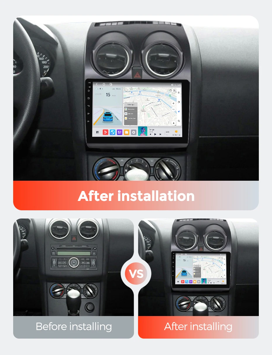 MEKEDE 8 Core 256GB Wireless CarPlay Auto Für Nissan Qashqai 2006-2013 Autoradio Multimedia Player GPS Navigation RDS DSP 4G BT