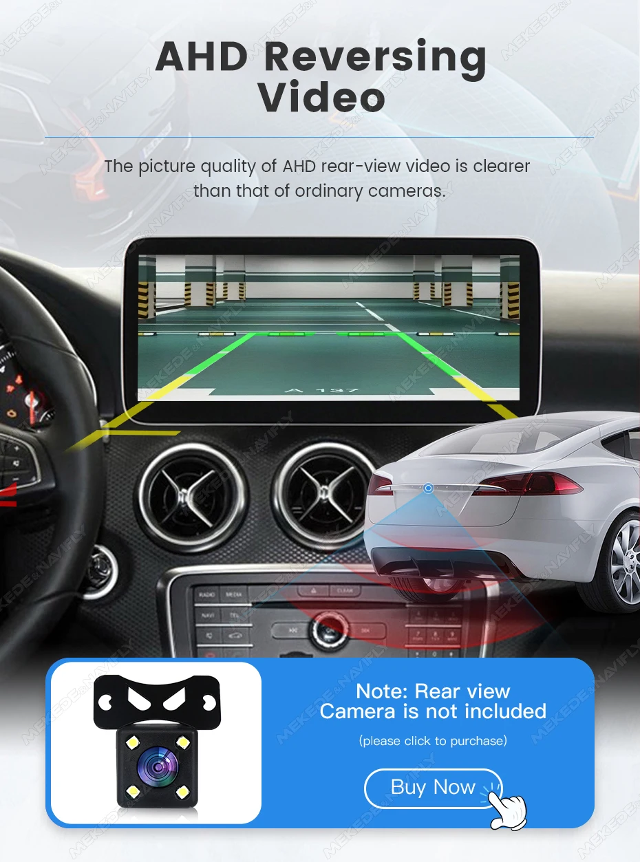 MEKEDE 12,5-Zoll Linux Wireless Carplay Android Auto Autoradio für Mercedes Benz A-Klasse W176 GLA X156 CLA C117 BT Autolink GPS