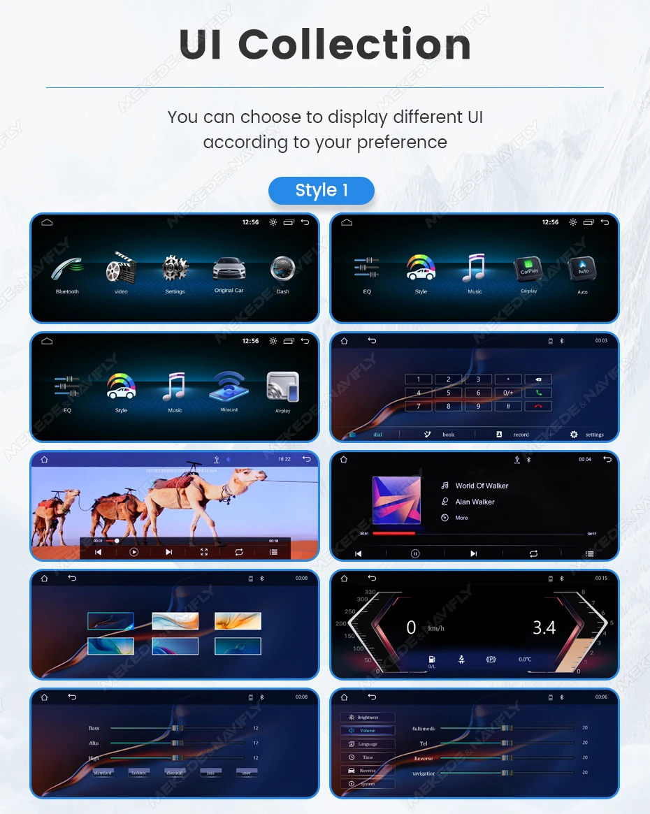 MEKEDE 12,5-Zoll Linux Wireless Carplay Android Auto Autoradio für Mercedes Benz A-Klasse W176 GLA X156 CLA C117 BT Autolink GPS
