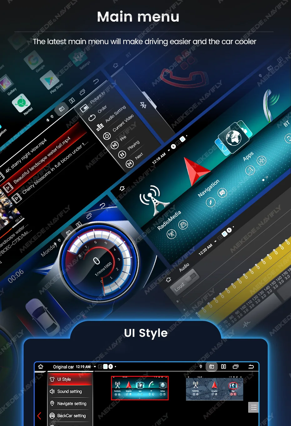 MEKEDE 12,5 Zoll Android 14 Wireless Carplay Auto Radio Für Mercedes Benz C Klasse W204 S204 2008-2010 GPS DSP Multimedia Player