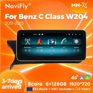 Android14 Autoradio Stereo-Multimedia-Player für Mercedes Benz C Klasse W204 S204 2014-2018 BT Wireless Carplay Auto