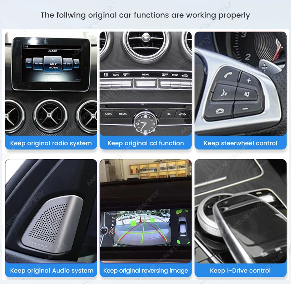 MEKEDE 8-Kern-Autoradio-Multimedia-Player für Mercedes Benz C-Klasse W204 S204 2011-2013 NTG4.5 BT Wireless Carplay Auto GPS DSP