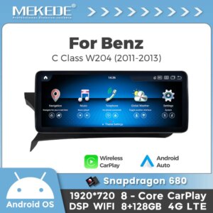 Autoradio Android für Mercedes Benz C-Klasse W204 S204 2011-2013 NTG4.5 BT Wireless Carplay Auto GPS DSP