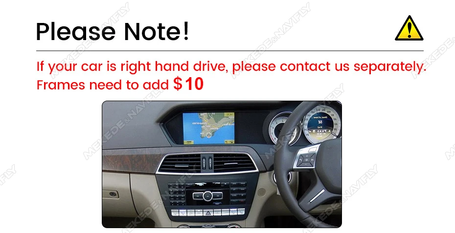 MEKEDE 8-Kern-Autoradio-Multimedia-Player für Mercedes Benz C-Klasse W204 S204 2011-2013 NTG4.5 BT Wireless Carplay Auto GPS DSP