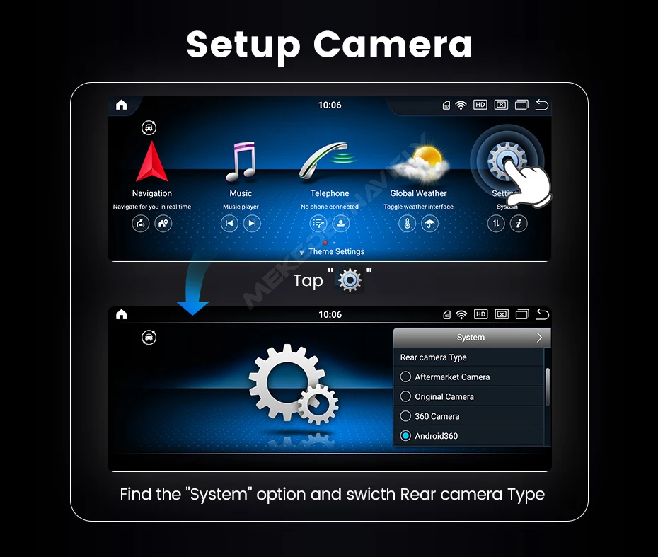 MEKEDE 8-Kern-Autoradio-Multimedia-Player für Mercedes Benz C-Klasse W204 S204 2011-2013 NTG4.5 BT Wireless Carplay Auto GPS DSP