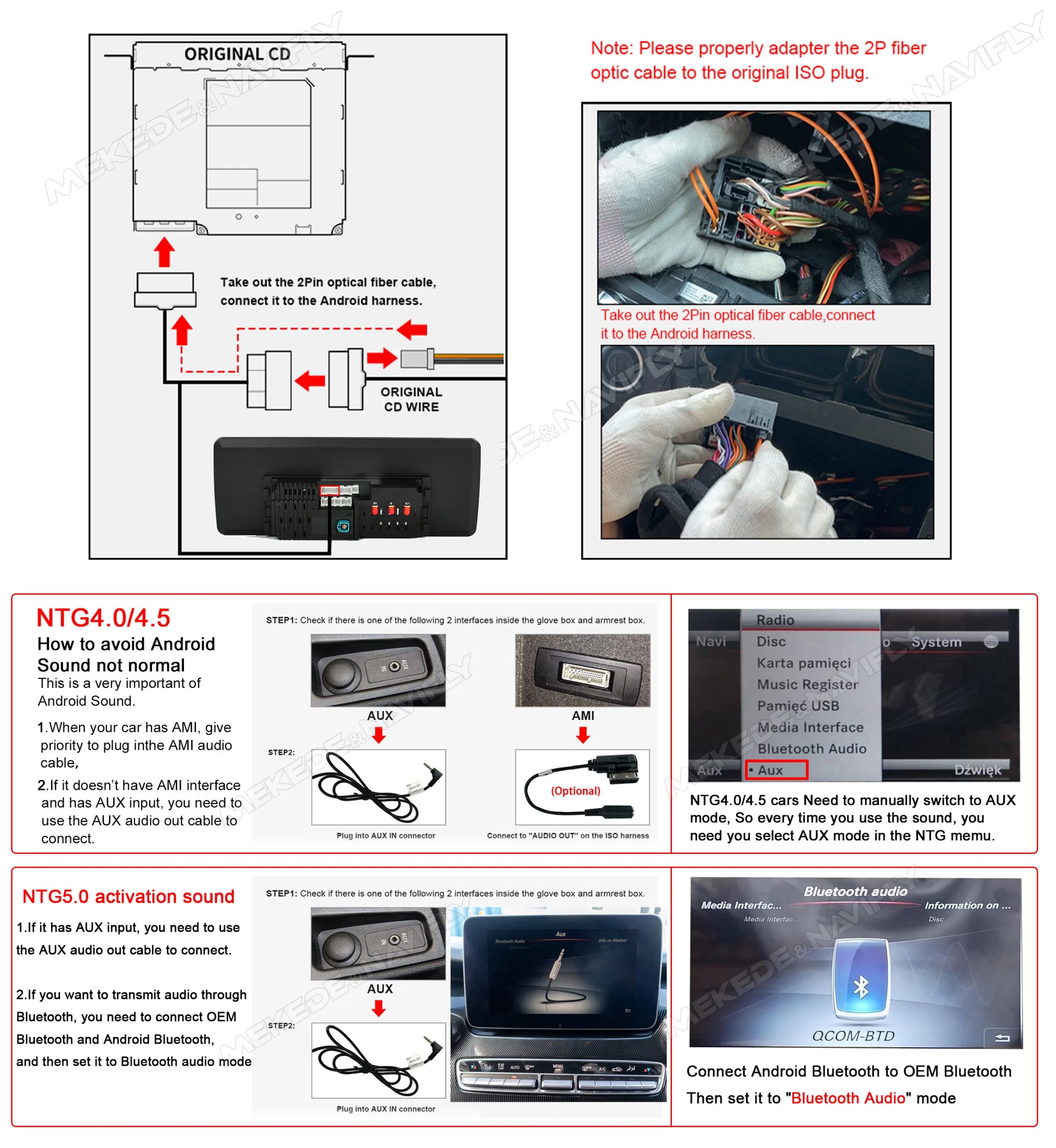 MEKEDE 8-Kern-Autoradio-Multimedia-Player für Mercedes Benz C-Klasse W204 S204 2011-2013 NTG4.5 BT Wireless Carplay Auto GPS DSP