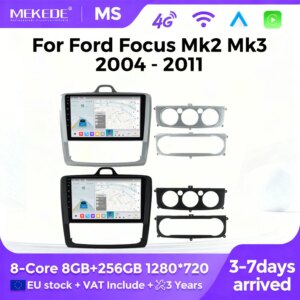 Android Autoradio für Ford Focus 2 3 Mk2 Mk3 2004-2011  Videoplayer RDS 4G DSP GPS Stereo Wireless CarPlay Auto