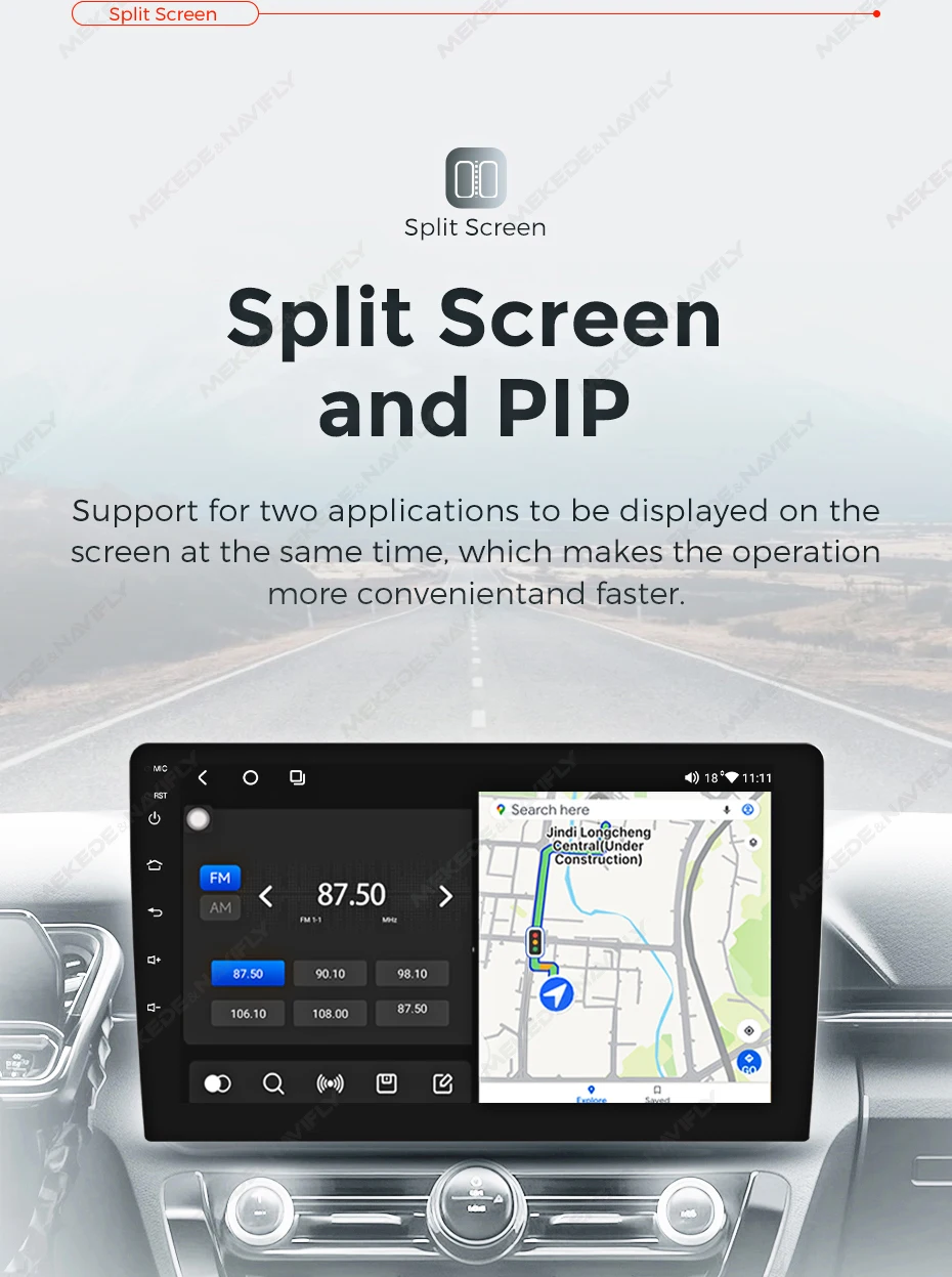 MEKEDE 8-Kern Wireless CarPlay Auto für Ford Focus 2 3 Mk2 Mk3 2004-2011 Autoradio Multimedia Videoplayer RDS 4G DSP GPS Stereo