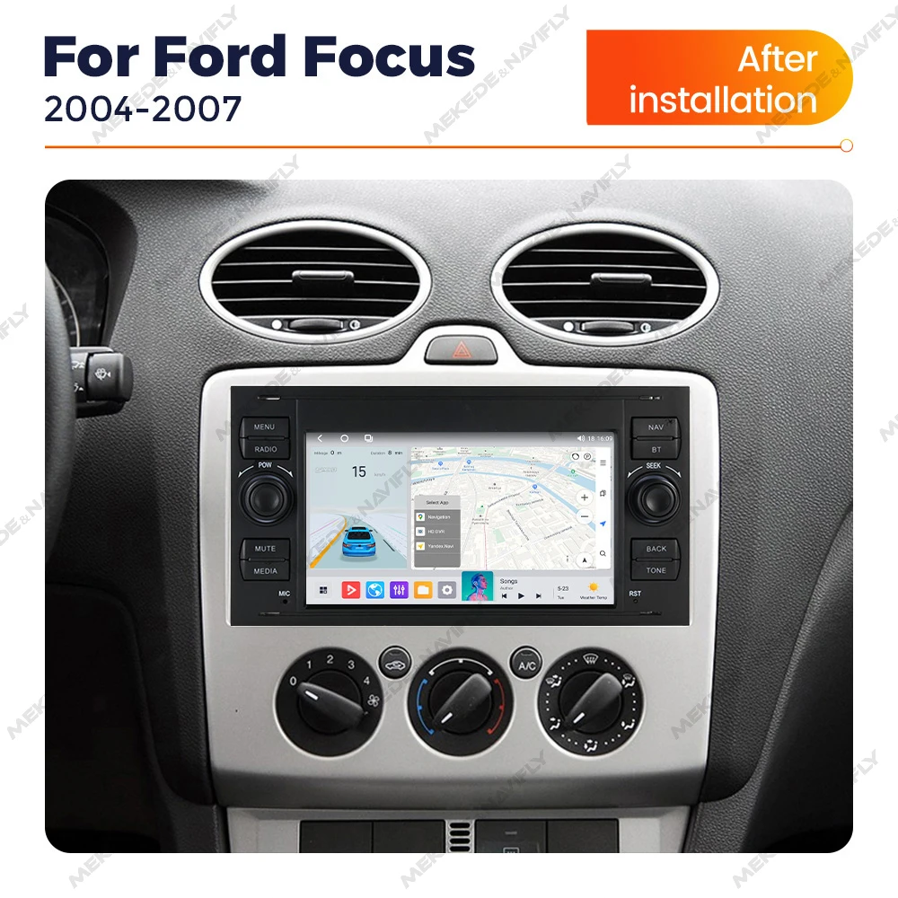 MEKEDE Android 14 Multimedia Video Player Für Ford Focus 2 Mondeo S/C Max Kuga Fiesta Fusion GPS RDS DSP Carplay Auto Auto Radio