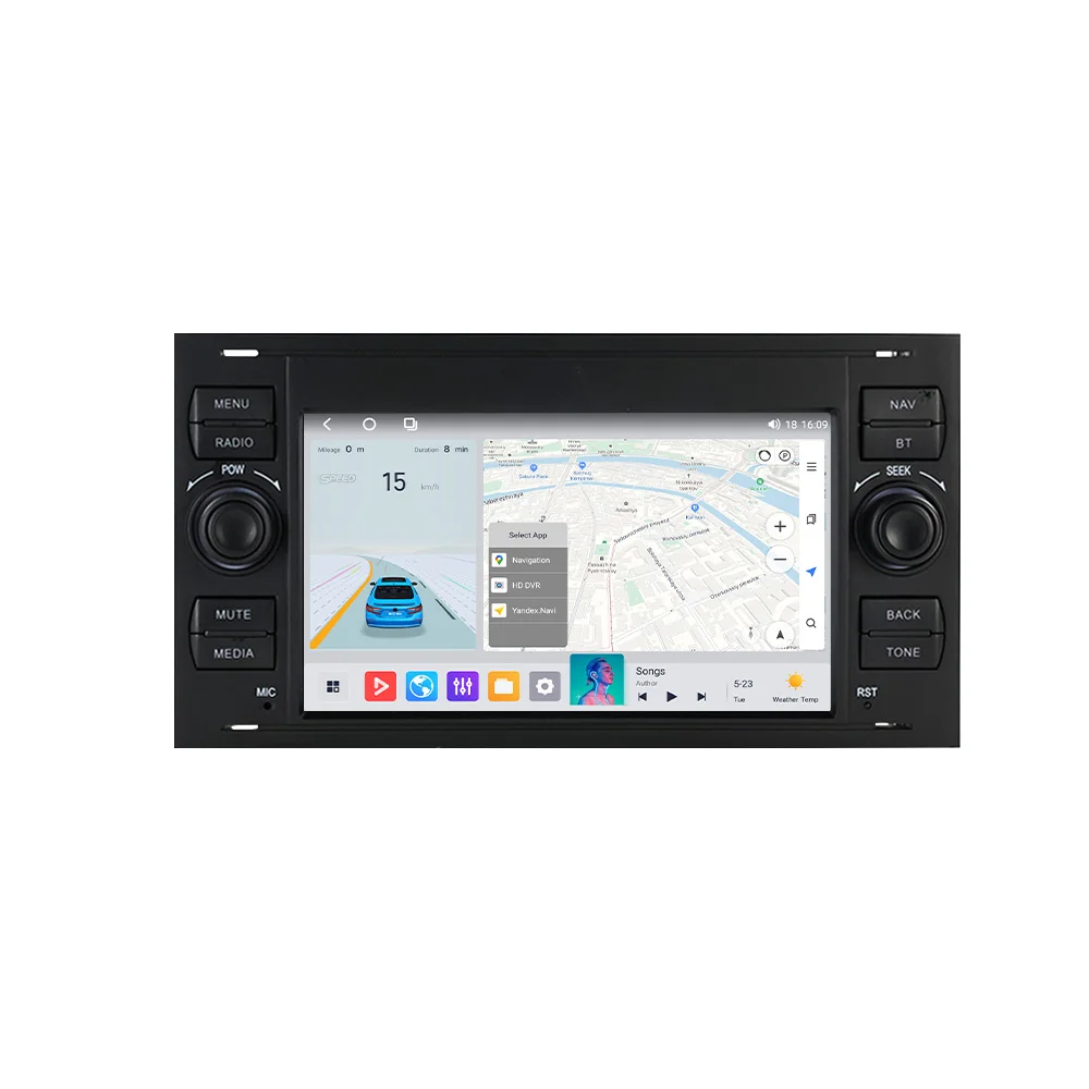 MEKEDE Android 14 Multimedia Video Player Für Ford Focus 2 Mondeo S/C Max Kuga Fiesta Fusion GPS RDS DSP Carplay Auto Auto Radio