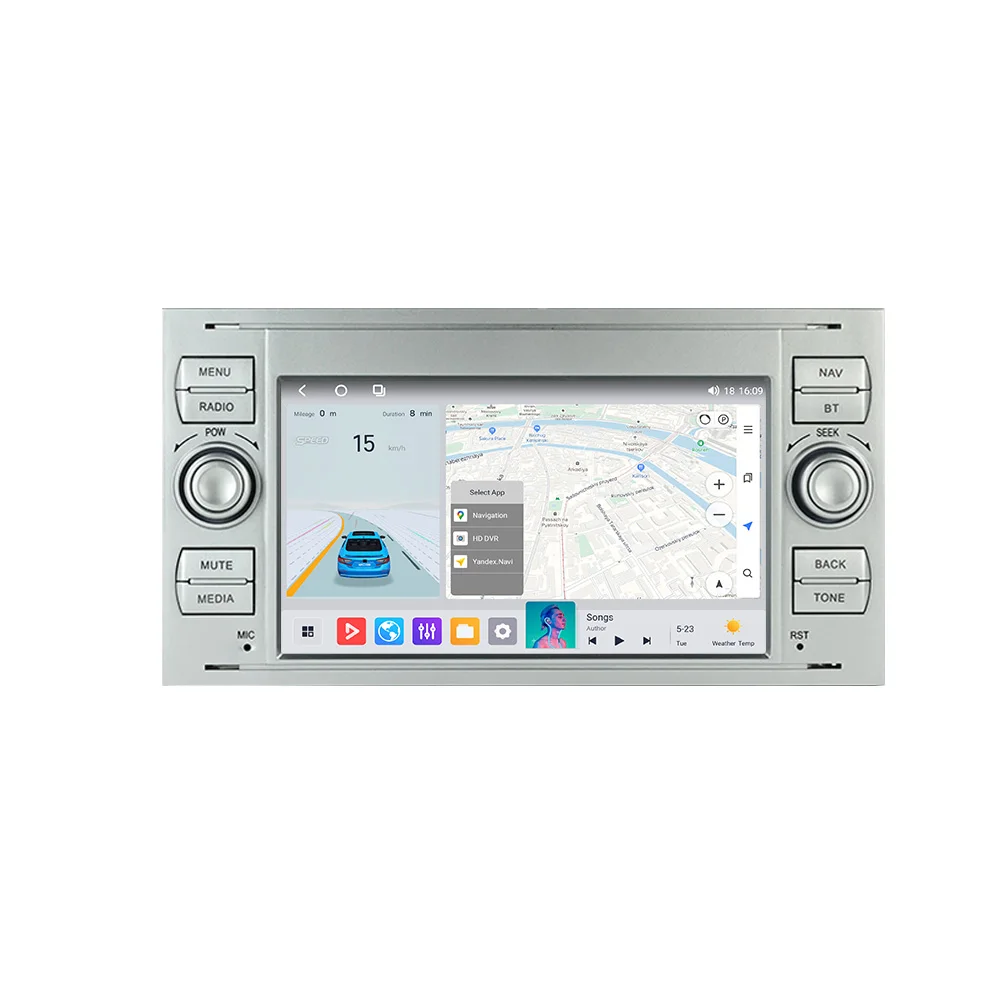 MEKEDE Android 14 Multimedia Video Player Für Ford Focus 2 Mondeo S/C Max Kuga Fiesta Fusion GPS RDS DSP Carplay Auto Auto Radio