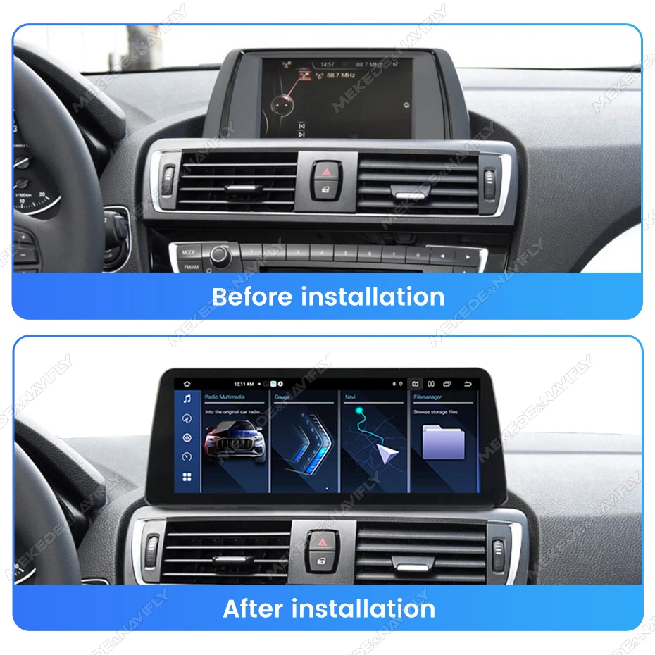 MEKEDE 10,25 Zoll 8-Kern Android 14 Autoradio für BMW 1er F20 F21 2er F23 GPS-Navigation Wireless Carplay Auto 4G DSP