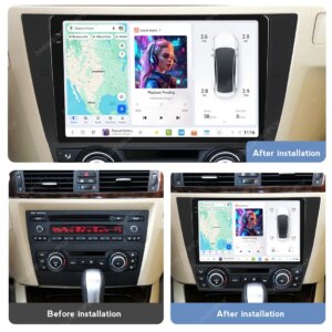 Alternative view of Android Autoradio BMW 3er E90 E91 E92 E93 2005-2013 Android 13 2DIN Carplay Auto DSP WIFI Navi FM Autoradio