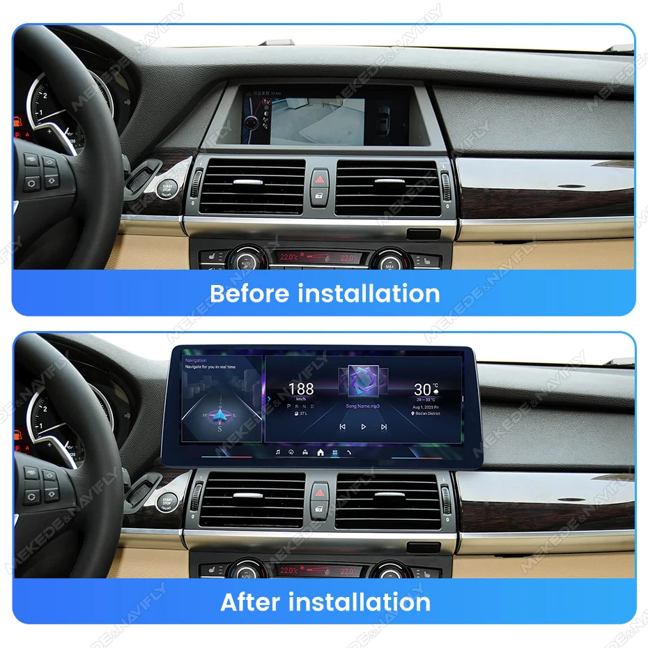 MEKEDE Kabelloses Carplay Android Auto Intelligentes System für BMW X5 E70 X6 E71 E72 2007-2012 CCC CIC Autoradio GPS 4G LTE DSP BT