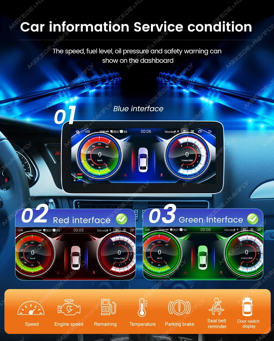 MEKEDE 8-Kern Android 14 Autoradio für Audi A4 A4L S4 A5 S5 B8 2009-2017 Kabelloses Carplay Auto-Multimedia-Player GPS DSP 4G WIFI