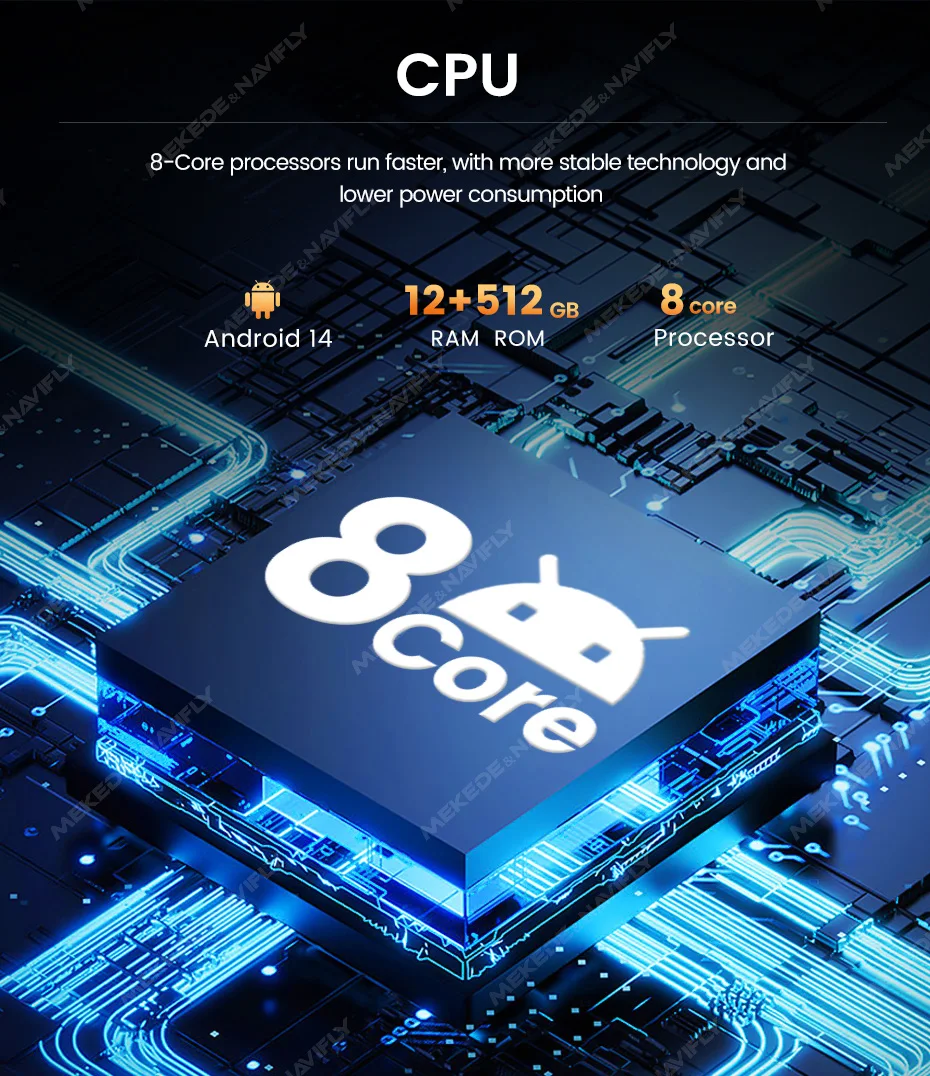 MEKEDE 8-Kern Android 14 Autoradio für Audi A4 A4L S4 A5 S5 B8 2009-2017 Kabelloses Carplay Auto-Multimedia-Player GPS DSP 4G WIFI