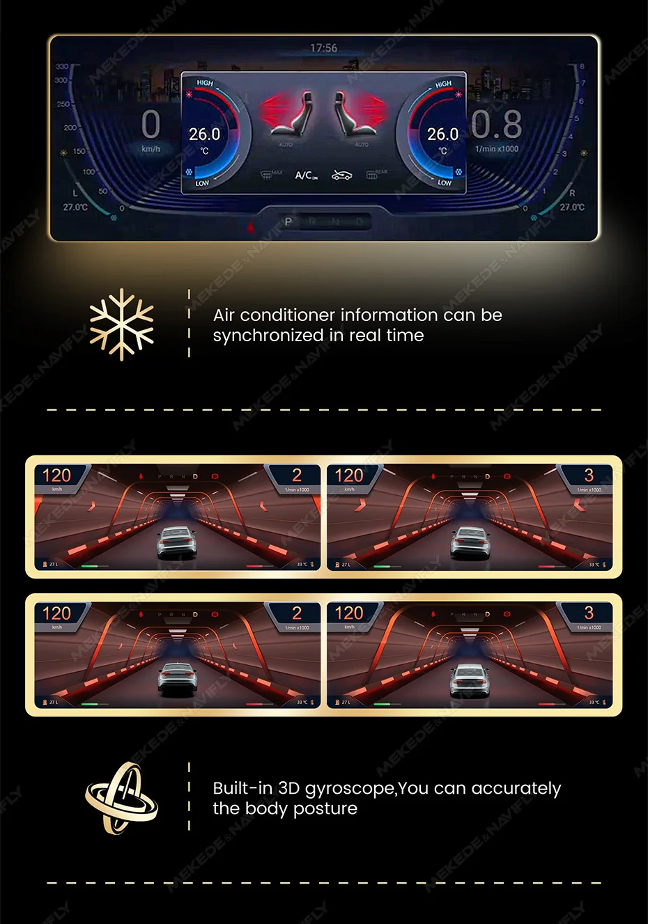 Navifly qualcomm 2008 android 13 3d ui carplay autoradio intelligentes system für mercedes benz c klasse w204 s204 2010-gps dsp