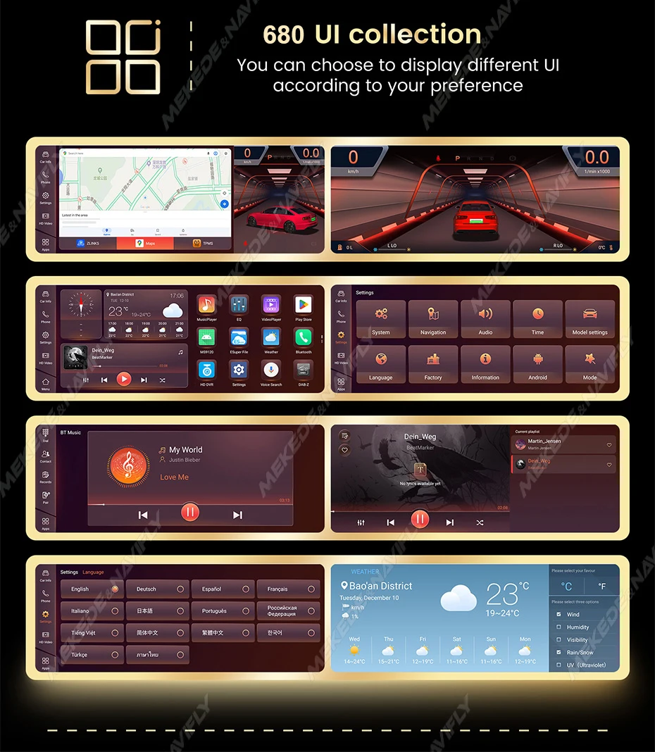 Navifly qualcomm 2008 android 13 3d ui carplay autoradio intelligentes system für mercedes benz c klasse w204 s204 2010-gps dsp
